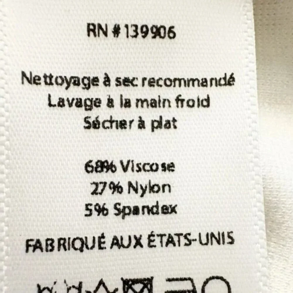 NEW RIPLEY RADER White Ponte Knit Wide Leg Pants Size 4 US Large - Picture 11 of 12